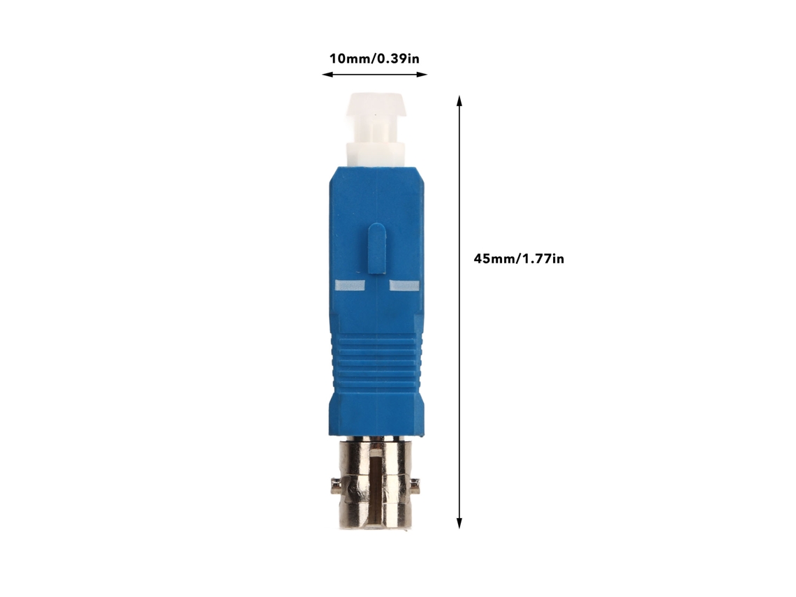 Adaptador de fibra óptica monomodo de baja pérdida (SC macho a ST hembra, 1310 nm a 1550 nm)