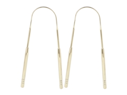 KOFIHETY Limpia lengua acero inoxidable forma U, 2 uds., limpieza oral higiene
