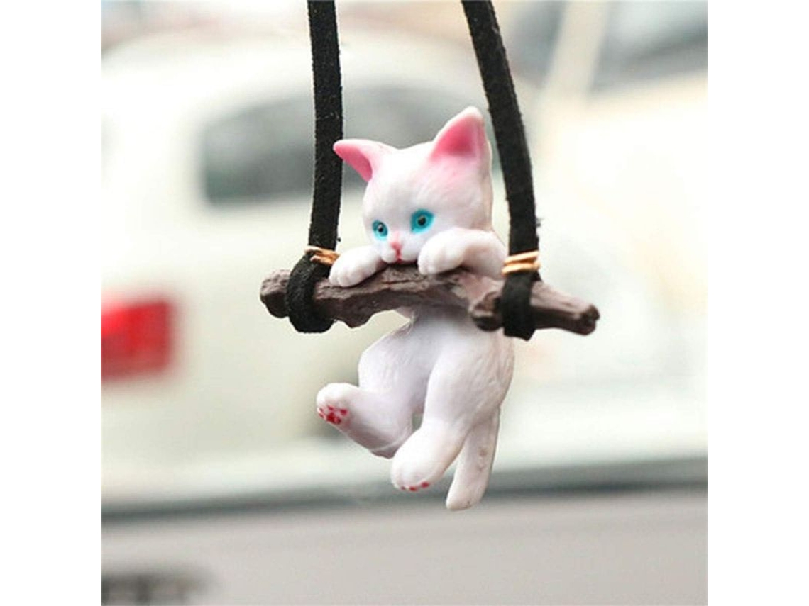 Adorno Colgante Gatito Para Espejo Retrovisor Coche Decoración Creativa Bonita