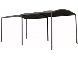 Cochera metálica extensible "mathis" 303/566 X 295 X 240 Cm Antracita HABITAT ET JARDIN