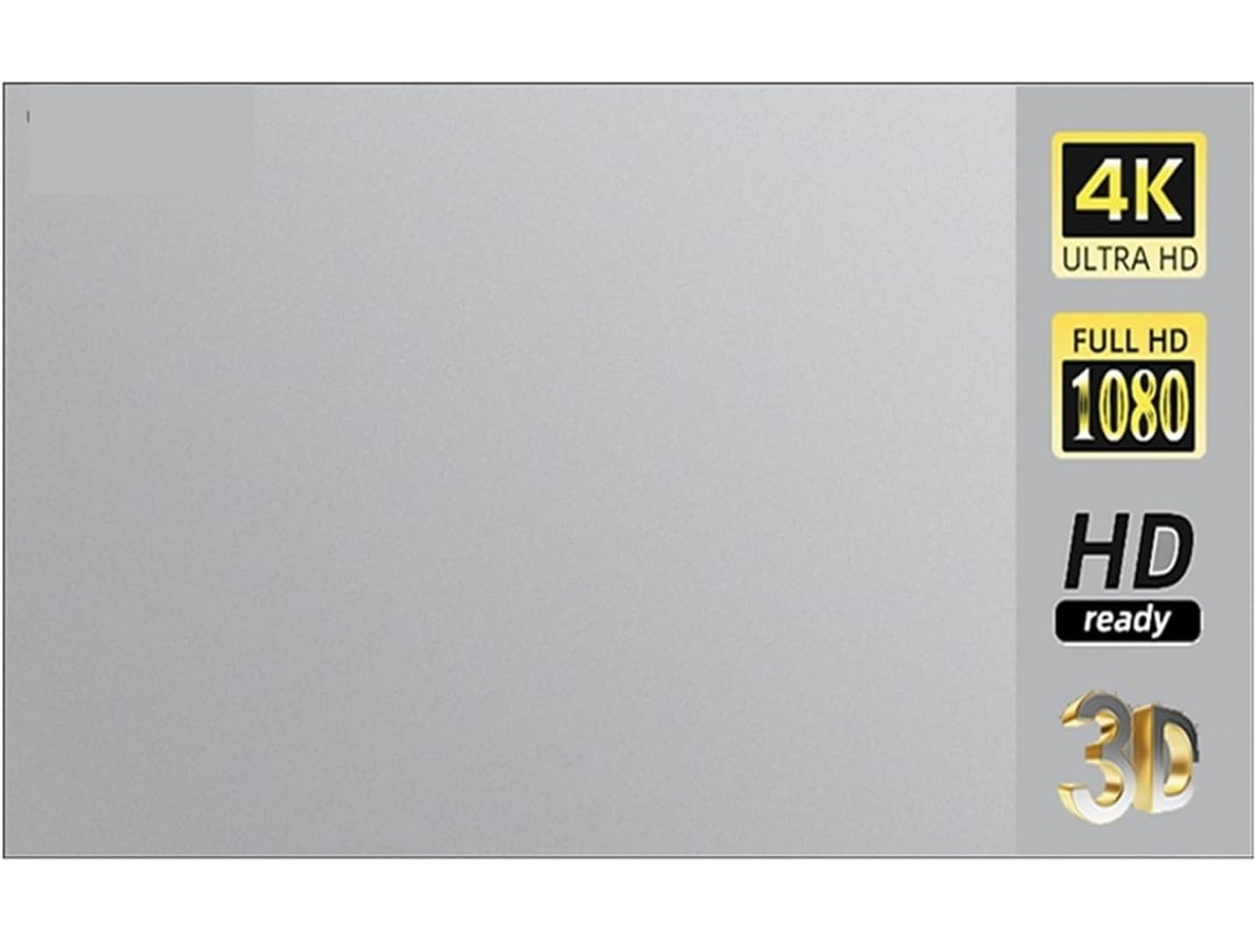 Pantalla De Proyección, Pantalla Metálica Gris Para Proyector, Antirreflejos, De 30 A 133 Pulgadas, Formato