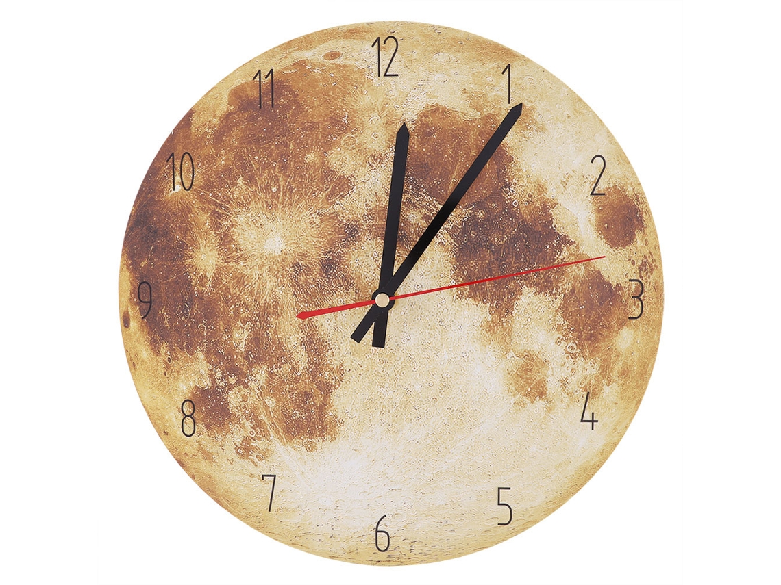 Reloj de pared Baok con diseño de luna silenciosa para la decoración de la sala de estar y el dormitorio.