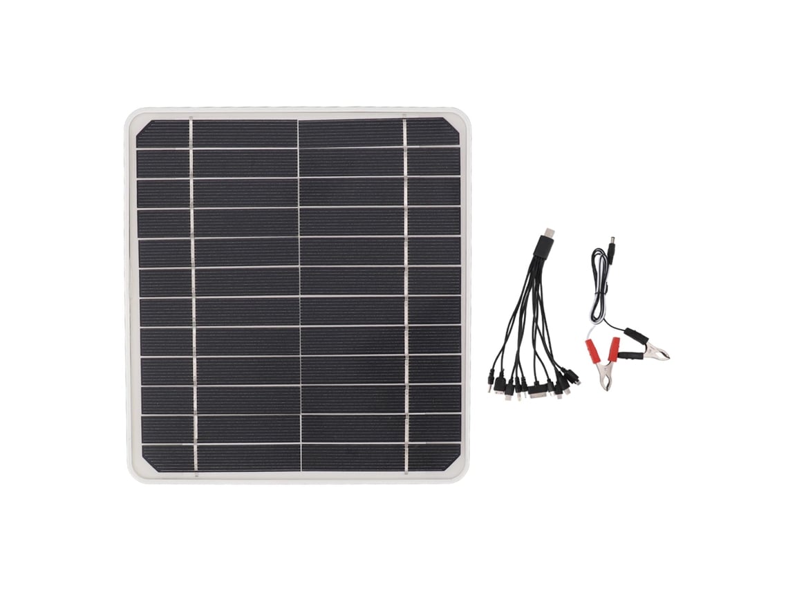 Cargador De Batería Con Panel Solar De 10 W Y 12 V Para Coche Y Teléfono Móvil Portátil.