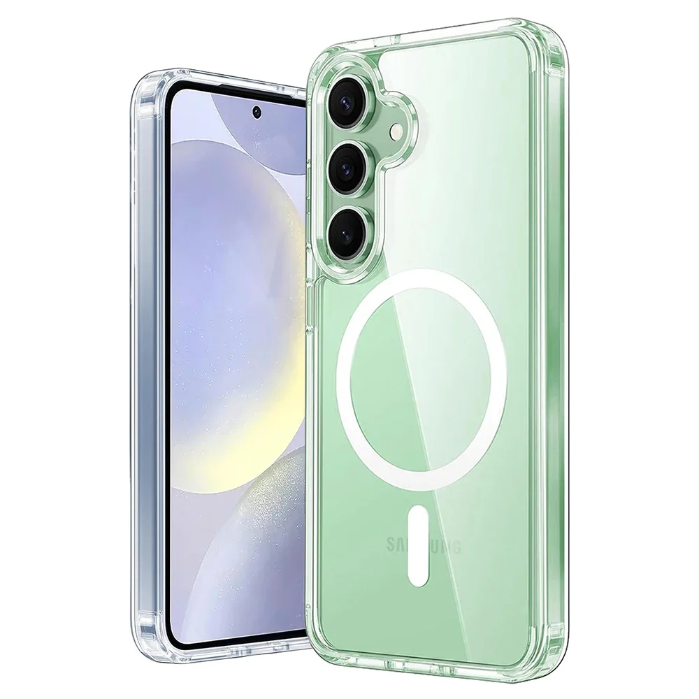 (samsung S24 Ultra, Transparente) Funda Rígida/funda Blanda Transparente Con Carga Inalámbrica Magnética Magsafe Para Samsung