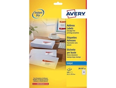 Etiquetas J8159-25 63 5 X 33 9 Mm Blanco
