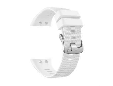 Correa de Silicona hebilla de plata para Garmin Forerunner 45S - blanco