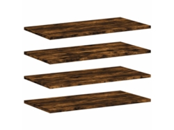 Conjunto 4 Estantes pared VIDAXL madera ingeniería roble humo