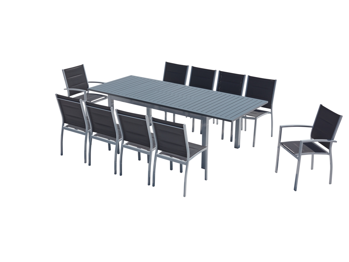 Conjunto de Jardín CONCEPT U Arezzo (Gris - Aluminio - 244x100x75 cm)