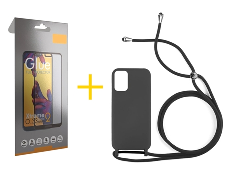 Kit Carcasa + Protector de Pantalla para Xiaomi Redmi 10 2022 SKYHE Negro
