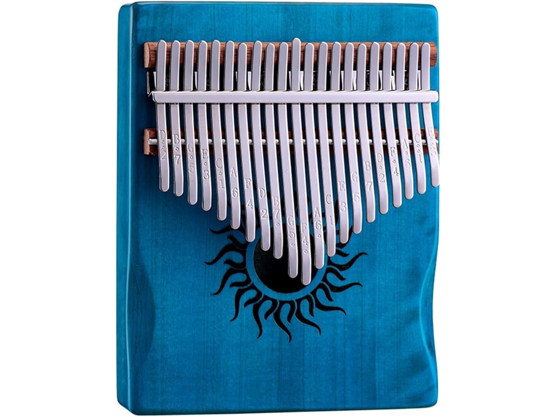 Piano de Polegar Kalimba DIGITALLAB Instrumento Para Principiantes, 21 Teclas (Azul)
