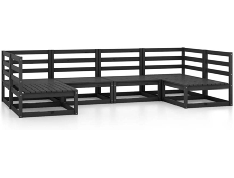 Conjunto 6 de muebles de jardín VIDAXL madera maciza de pino