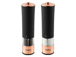 Molinillo eléctrico de sal y pimienta Rosewell Barsinfi Pol T847003rb, oro rosa (negro)