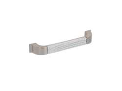 Tirador Para Mueble De Zamac Y Porcelana Distancia Entre Ejes 128mm Barniz Níquel Satinado Lote De 25