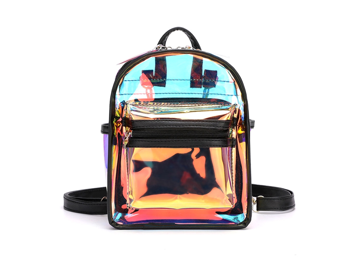 Mochila Transparente Holográfica De Pvc Para Mujer - Mini Bolso De Hombro Para Uso Diario