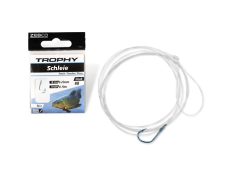 Paquete de 8 líderes ZEBCO Trophy Tench 0,25mm 70cm