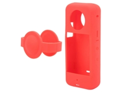 Funda protectora de silicona flexible y elástica para cámara panorámica, anticaídas, para Insta360 One X3, color rojo Saisiyiky