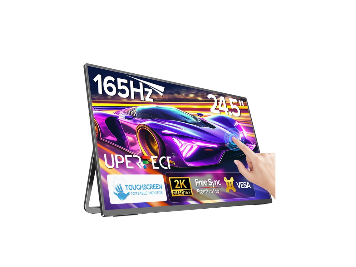 Monitor portátil Uperfect (24,5" 144Hz, USB CE HDMI 1080p, pantalla táctil 10001)