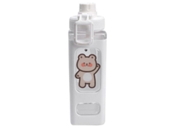 Botella De Agua Deportiva De Plástico Kawaii Bear 700ml Sin Bpa Con Pajita Rosewell