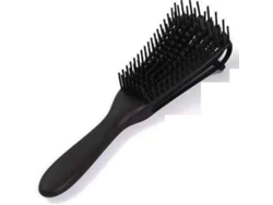 Pincel Desenredador 8 Filas Ergonómico Portátil Para Pelo Rizado Con Función De Masaje Negro