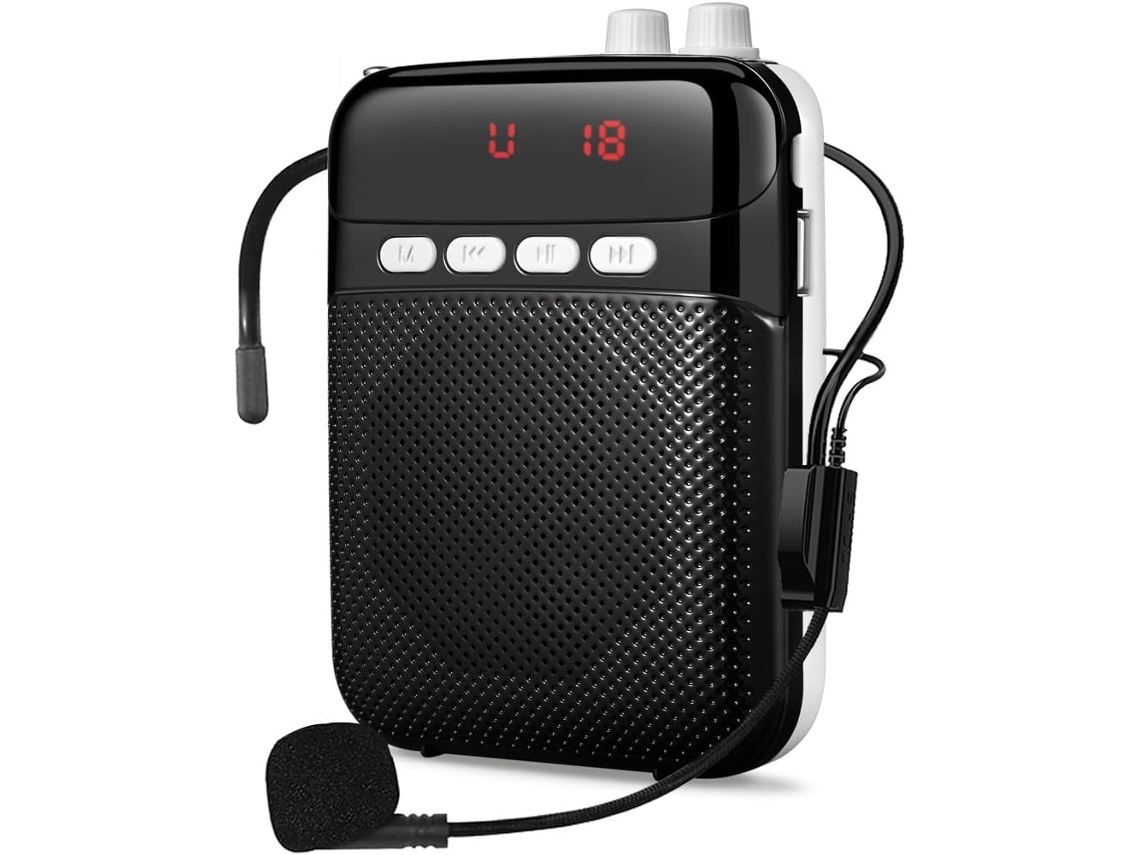 Megáfono portátil recargable Digitallab, buena calidad de sonido, inalámbrico (negro)