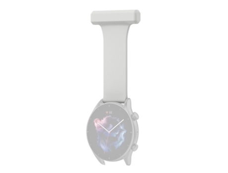 Correa de Silicona estilo pasador 22mm para Huawei Watch GT Runner/Samsung Galaxy Watch3 45mm - gris claro