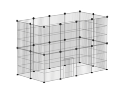 Casita Para Animales Pequeños, Madera De Pino Gris, 181x100x48cm