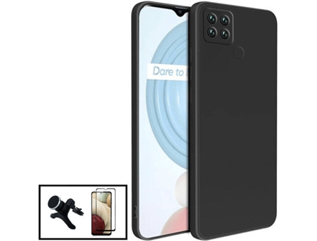 Kit Carcasa + Protector de Pantalla + Soporte Realme C25Y PHONECARE Silicona Liquida