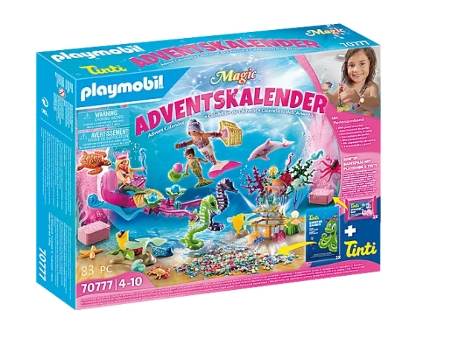 PLAYMOBIL Calendario de Adviento Sirenas Diversión en el Baño (4 años - 83 Piezas)