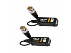 Kit 2 X Baluns De Vídeo Bnc Para Cctv 5mp Sanda Sd-8049 Preto