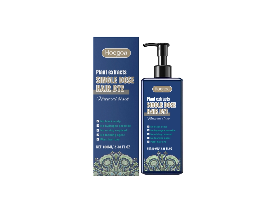 Champú con tinte negro natural para el cabello