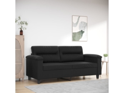 Sofá De 2 Plazas | Sofá De Salón | Sofá De Descanso De Cuero Sintético Negro 140 Cm Wsd824120