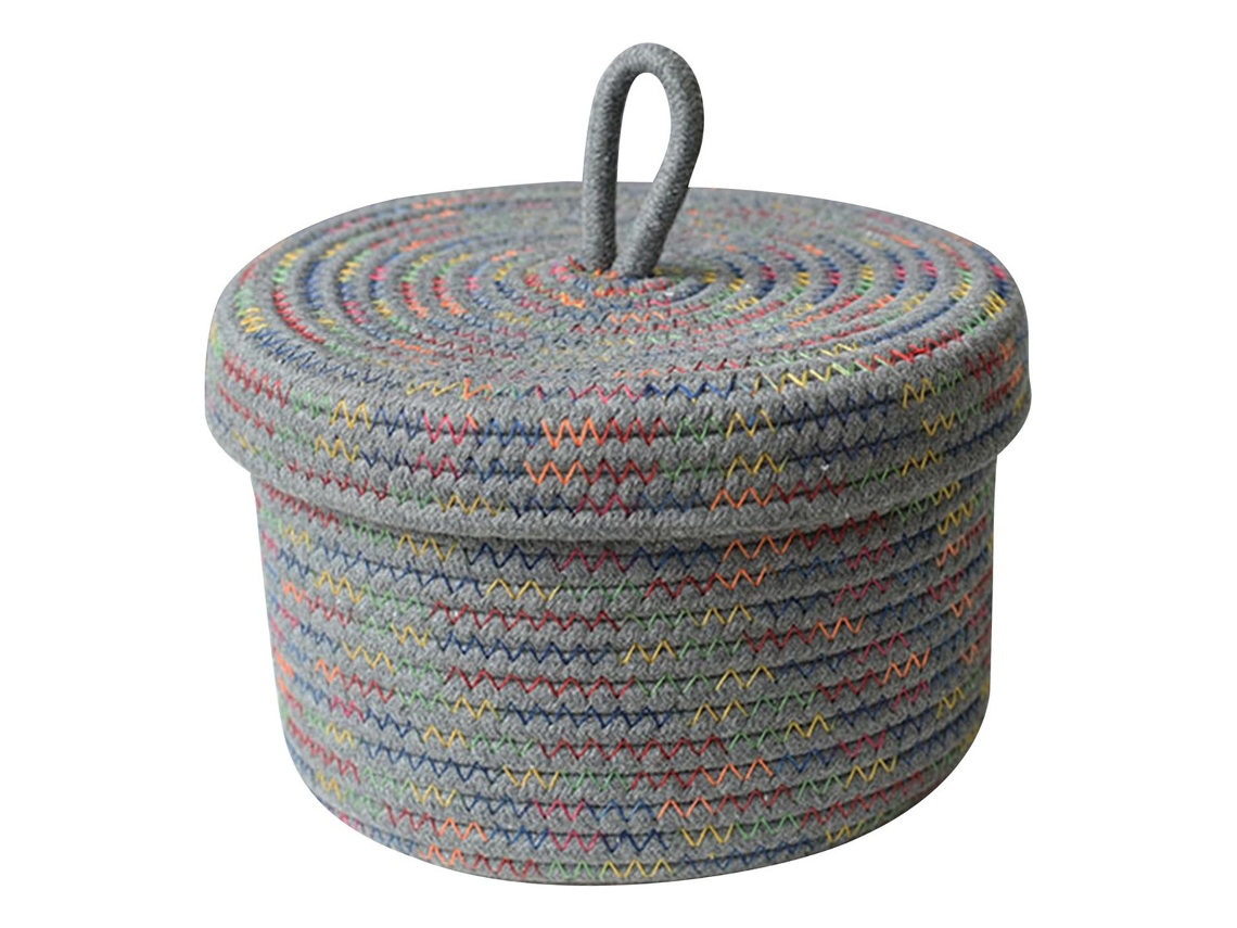 Cestas Decorativas para Estanterías y Mesas Cesta Gris 18x12cm slowmoose