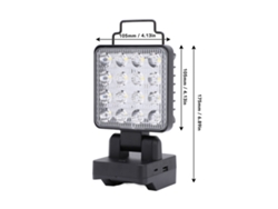 Lámpara de trabajo LED inalámbrica 2026-as-11-15 W, 1200-1500 lm, 3 velocidades, USB-C, para batería, Parkside X20V Team 20V