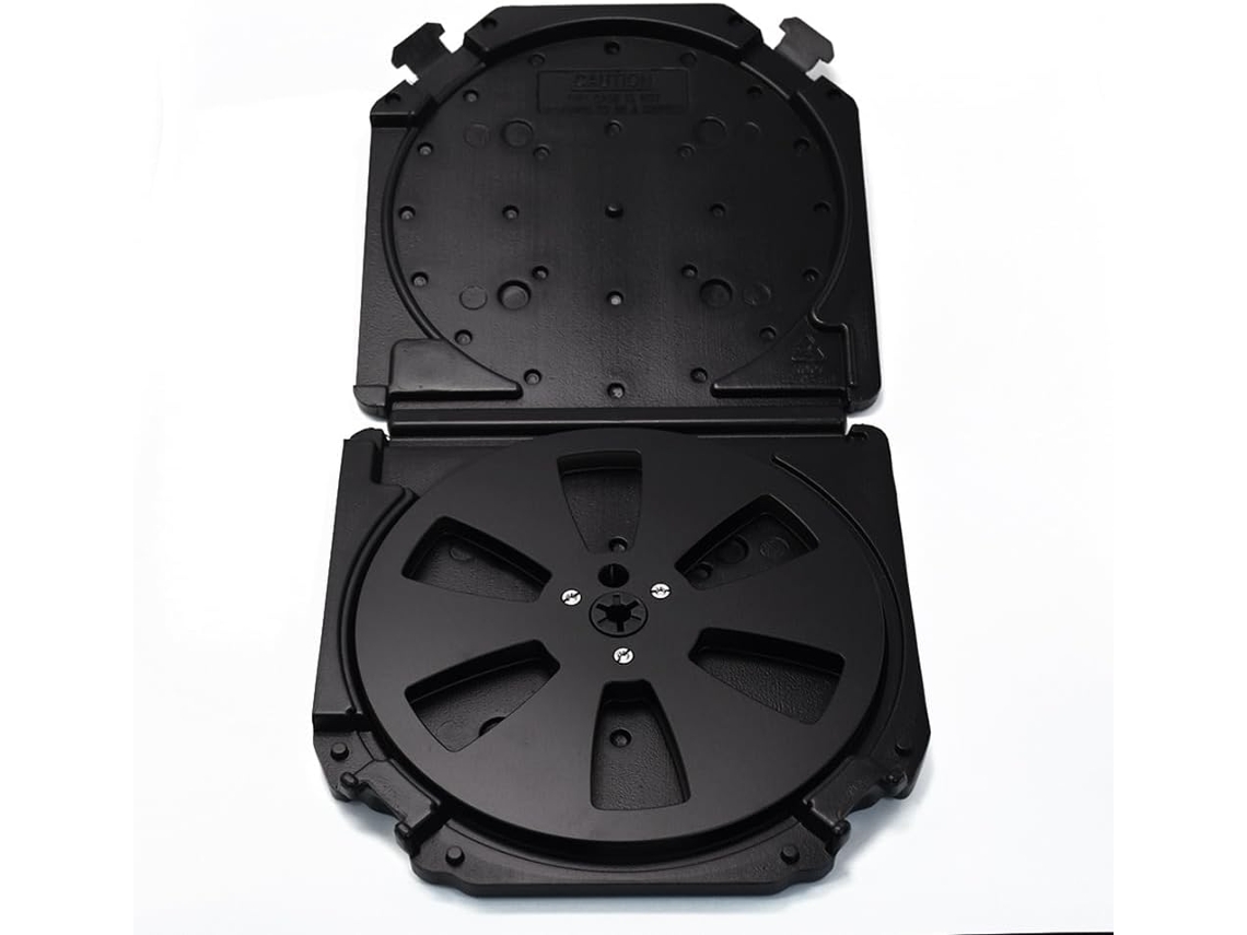 Carrete Vacío De 7 Pulgadas Y 6 Orificios Con Estuche Protector Portátil Para Un Almacenamiento Seguro Y Óptimo.