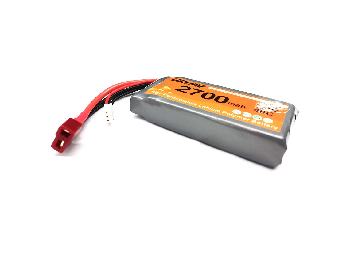 Batería Lipo URUAV de 7,4 V, 2700 mAh, 40 C, conector T para Wltoys 12427, 12428 y 12423, Feiyue Fy03, Fy01, Fy02 y Fy08, piezas de coche RC
