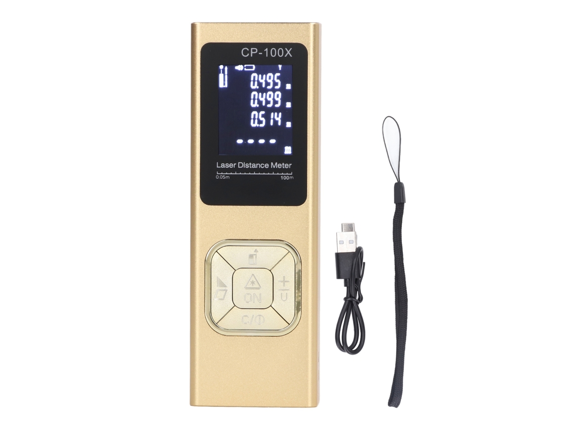 Dispositivo De Medición Láser Digital Portátil De Alta Precisión Con Pantalla Lcd Iluminada Y Medidor De Distancia De 100 M.