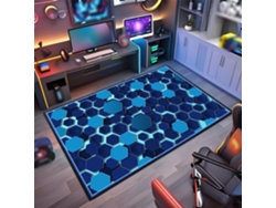 Tapete Cadeira Gamer Protetor Piso Antiderrapante 70 X 100 Cm Tecido Laminado Parquet Cm,