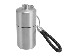 Botella De Almacenamiento De Metal Multifuncional De Aluminio Impermeable Para Camping Y Viajes Al Aire Libre Plata