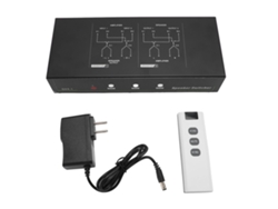 Amplificador De 2 Entradas Y 1 Salida Con Interruptor Para Altavoces Y Control Remoto Para Cine En Casa, 2200 W, Enchufe Estadounidense.