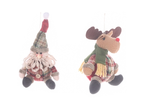 Colgante de muñeco de peluche para decoración de vacaciones en el hogar niño y niña, estilo 2