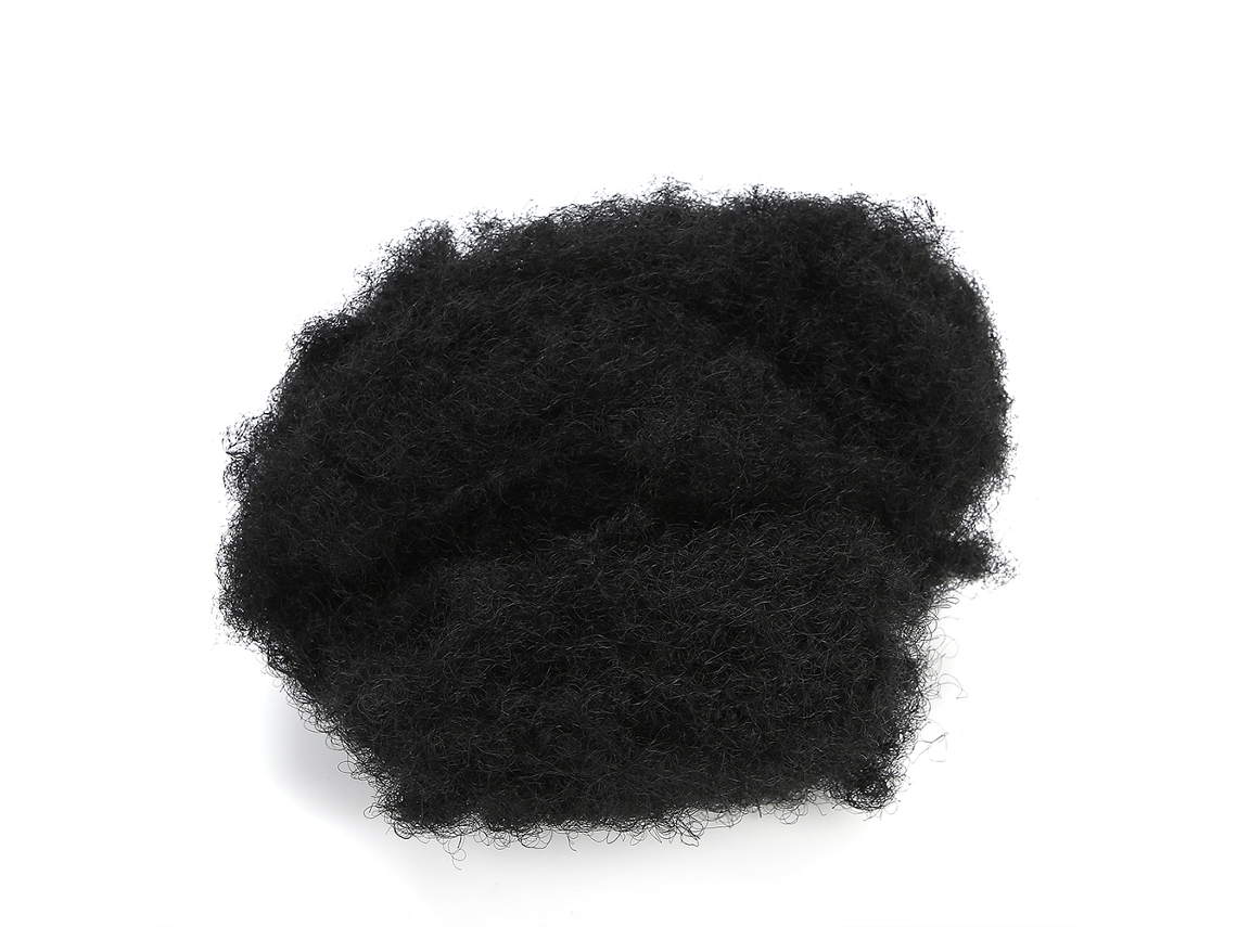 Peluca De Pelo Afro Rizado Con Moño Afro Ligero Suave Y Fácil De Usar Para Trenzas Sucias Y Extensiones