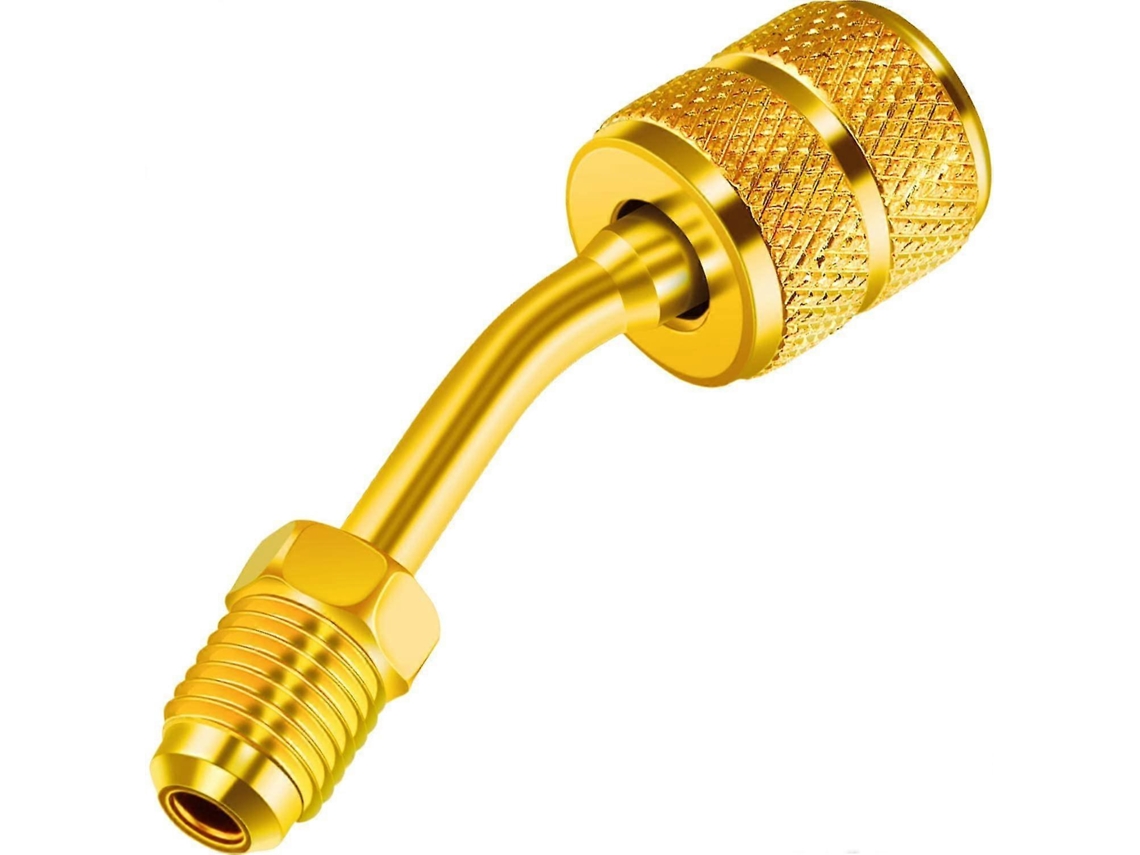 Adaptador De Puerto De Vacío Para Carga R410a De Latón 5/16" Sae Hembra A 1/4" Sae Macho Para Split Mini Y Hvac 1