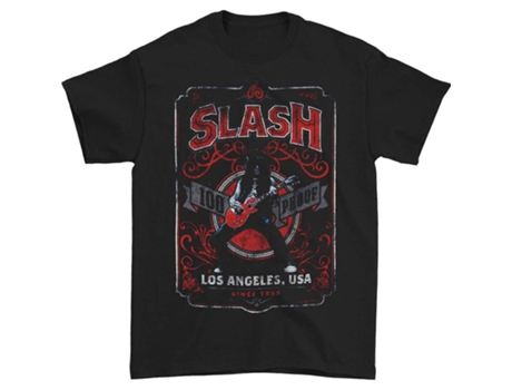 Camiseta ROCKINSTONE con etiqueta de whisky Slash (L)