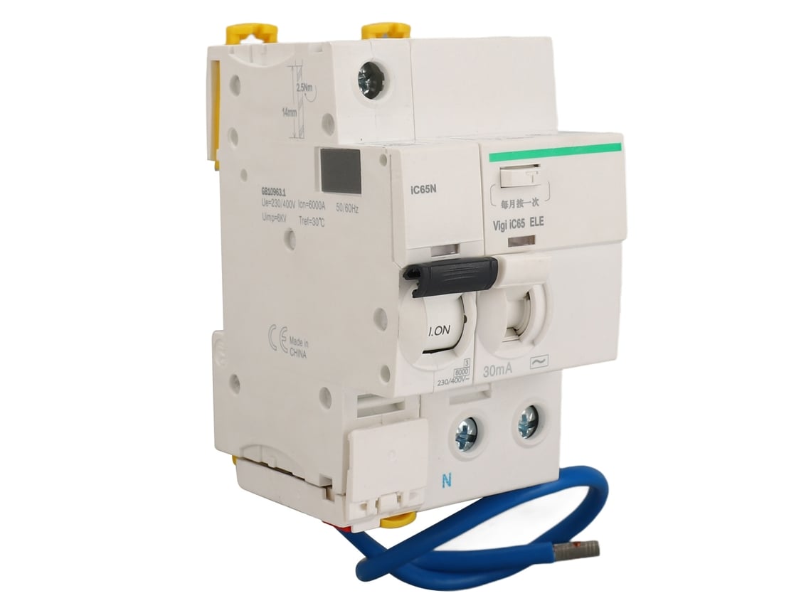 Veloriskku-disjuntor Ic65n 1p+n Com Proteção Contra Fugas Interruptor De Ar 6a Ac230v 400v