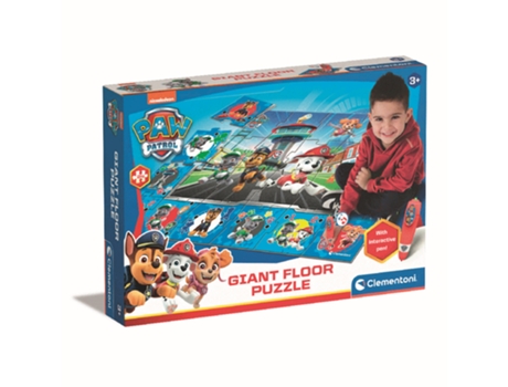 Tapete Puzzle + Juego Interactivo PAW PATROL Azul