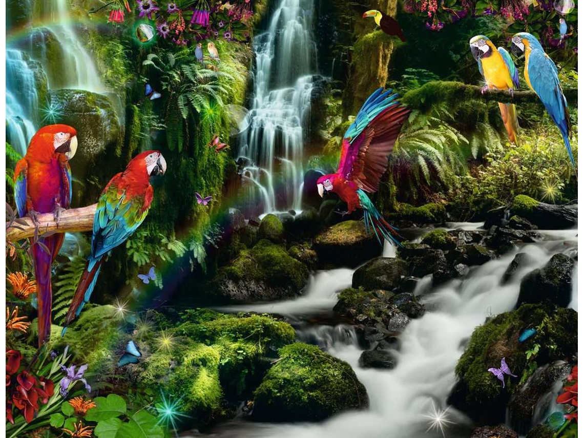Rompecabezas Ravensburger Parrots Jungle, 2000 piezas, animales