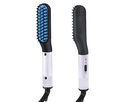 Peine Alisador Cepillo Eléctrico Para Barba Cepillo Multifuncional Para Barba Peine Alisador De Temperatura Ajustable Protección Bisbisous AUJEZON