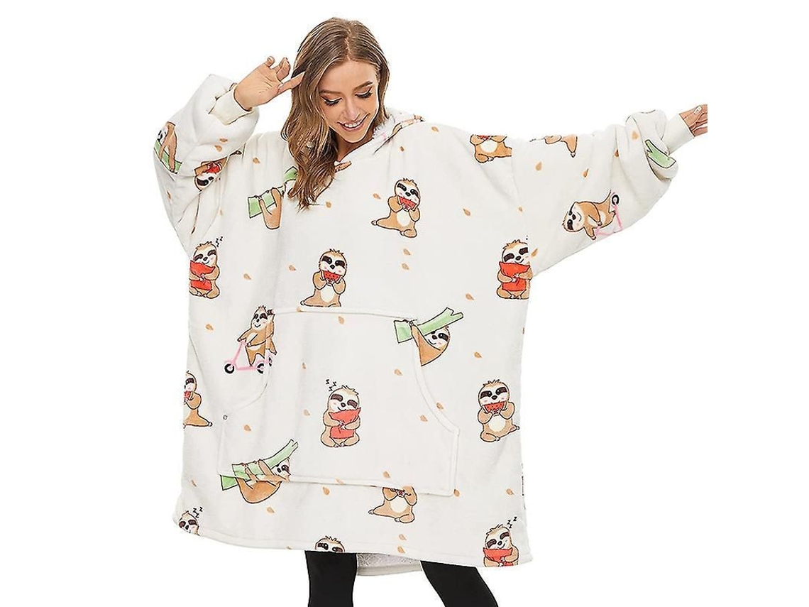 2026-chaqueta De Manta Perezosa Oversized Hecha De Franela Y Poliéster Suave Para Mujeres