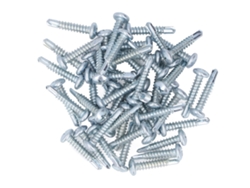 50 Pcs Tornillos De Cruz Galvanizados Acero Carbono Auto Perforantes 4.8x25mm Cabeza Redonda