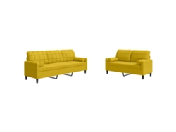 Maison Exclusive - Juego De Sofás Con Cojines 2 Piezas Terciopelo Amarillo